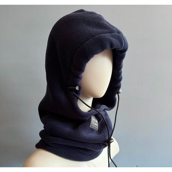 HEAD SOKZ by Gotta Go Inc. Navy Polartec Fleece Hood sz OS - Picture 5 of 10